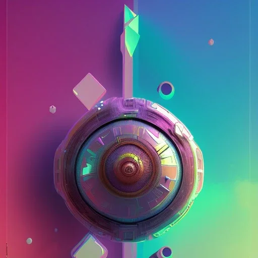 abstract illustration *D blender poster