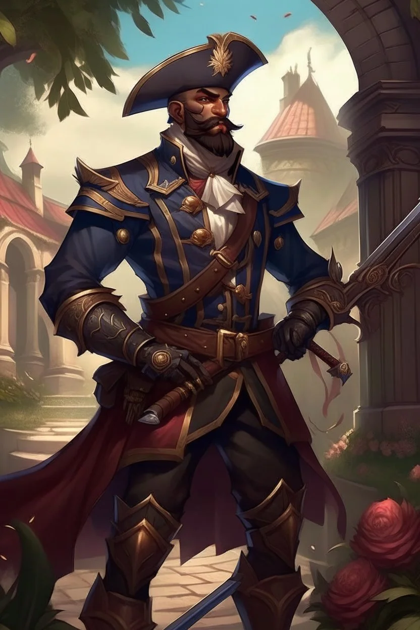 Darius from league of legends in victorian fantasy guard