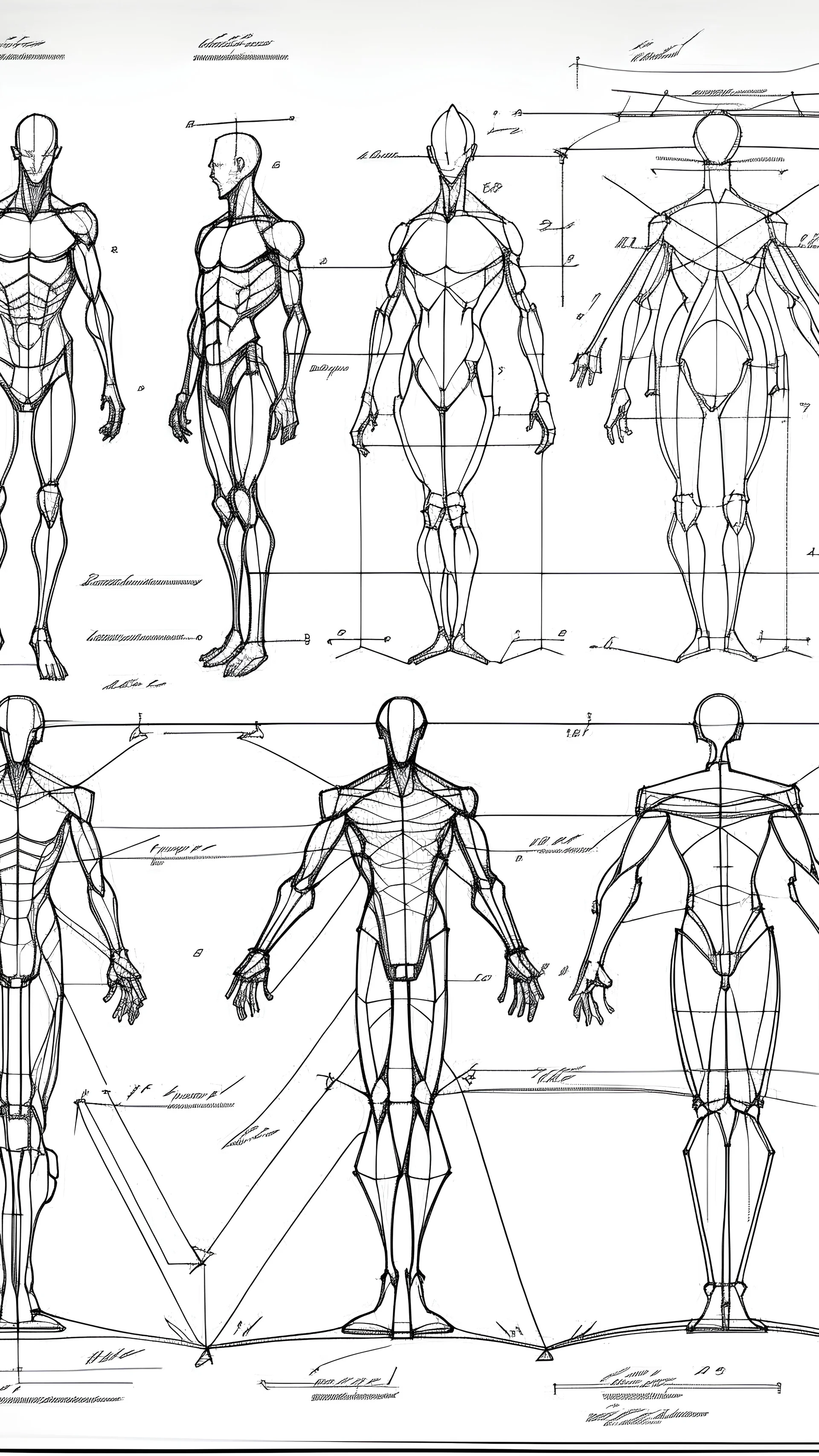 como aprender a dibujar la figura humana en forma esquemática con las proporciones descriptas