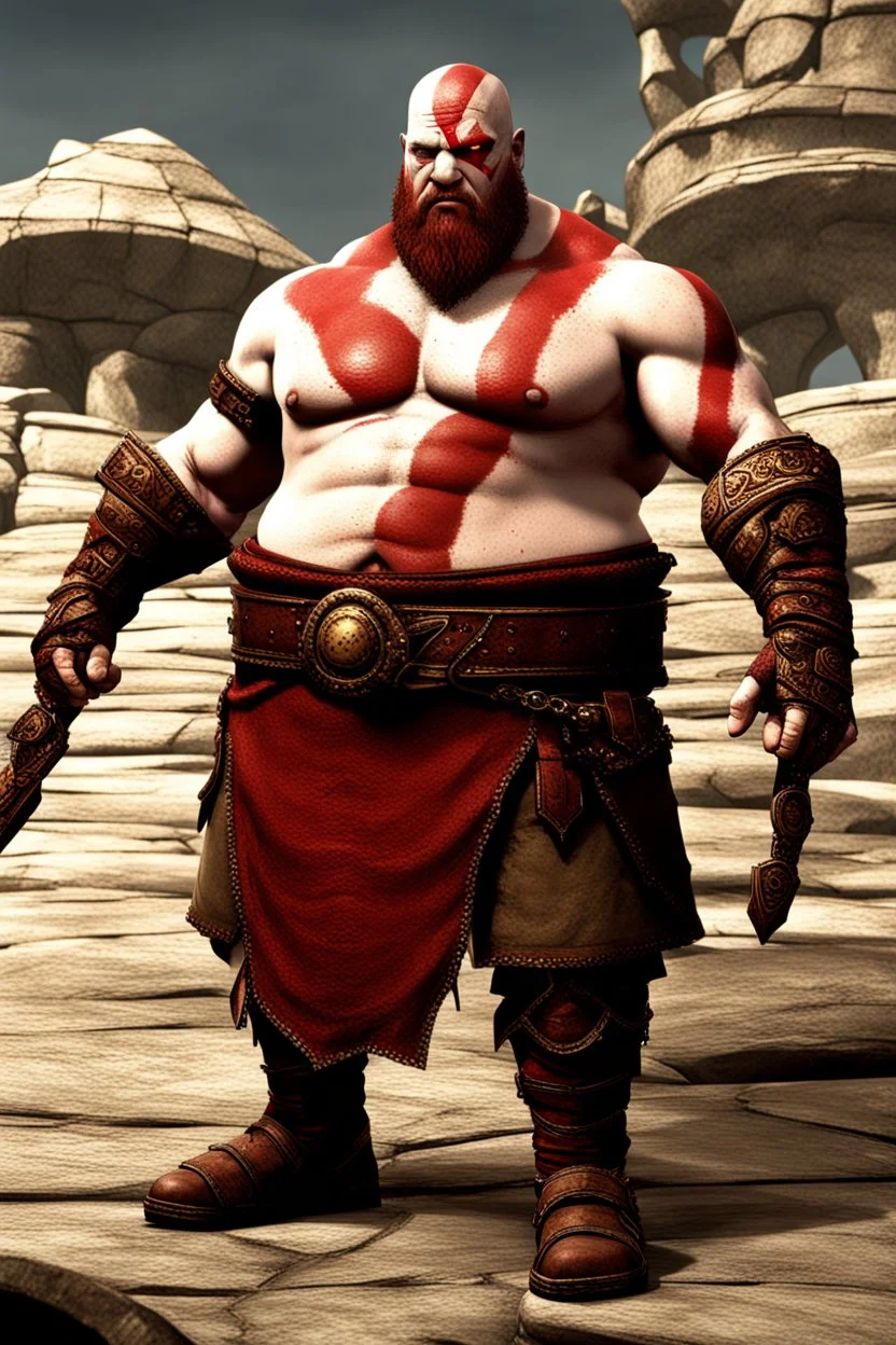 kratos as a fat guy