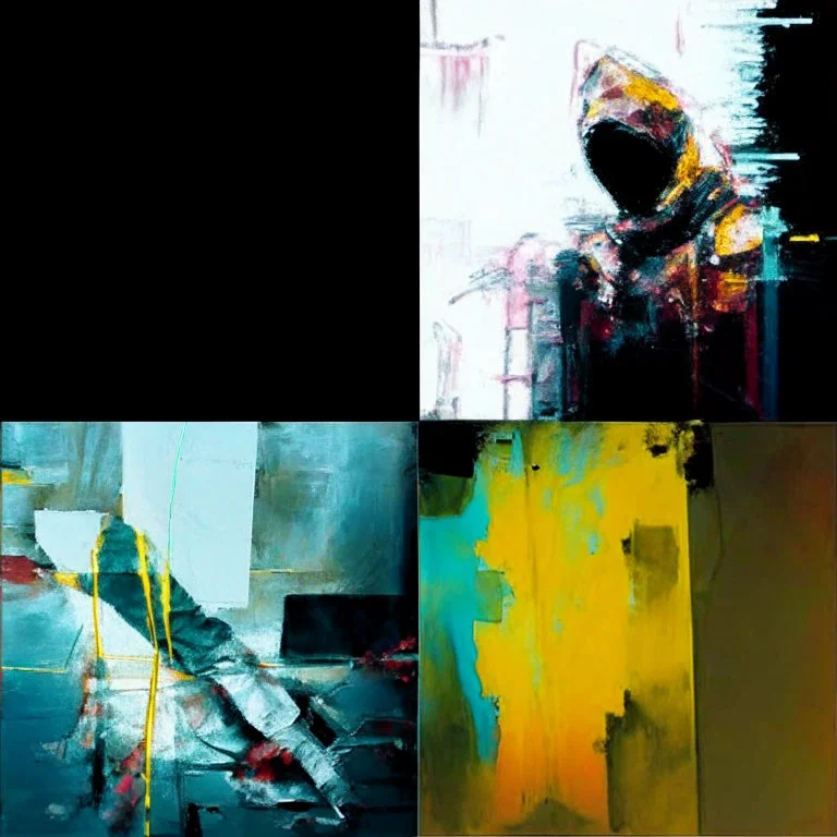 Minimal contemporary abstract oil paintings close up person wearing hazmat suit limbs sinew and concrete fragments illuminated at night style of Justin Mortimer And Francis bacon And ashley wood