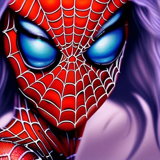 ultra detailed portrait of beautiful Spidewoman , extremely detailed digital painting, extremely detailed face,crystal clear eyes, in the style of robert e howard and pablo oliveira and Ken Kelley and Keith Parkinson ,mystical colors,perfectly centered image, perfect composition, rim light, beautiful lighting,8k, stunning scene, raytracing