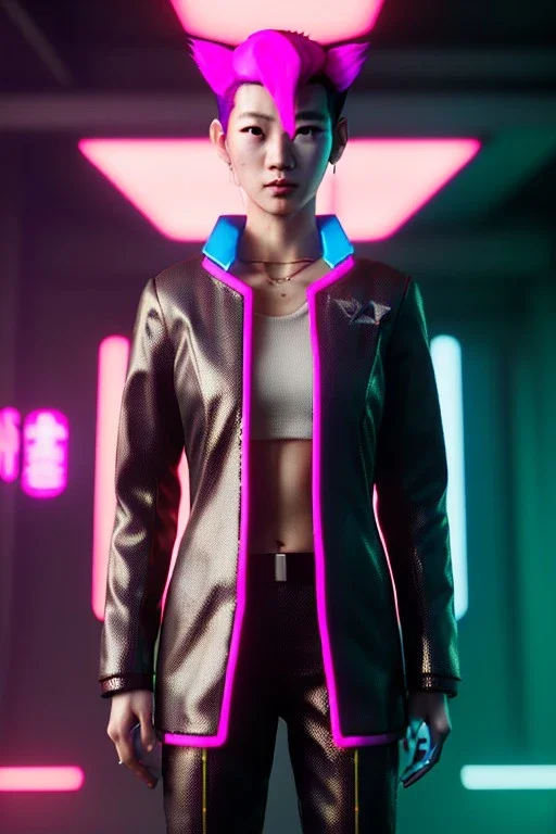 Cyberpunk portrait, Asian cyber woman:: symmetry photography, cyberpunk, pink hair, makeup, long line eye, light iris eye, :: latex coat :: cinematic, Ultra realistic, dark scene, soft color, highly detailed, unreal engine 5, RTX, ultra detail, 3d, finely drawn, high definition.