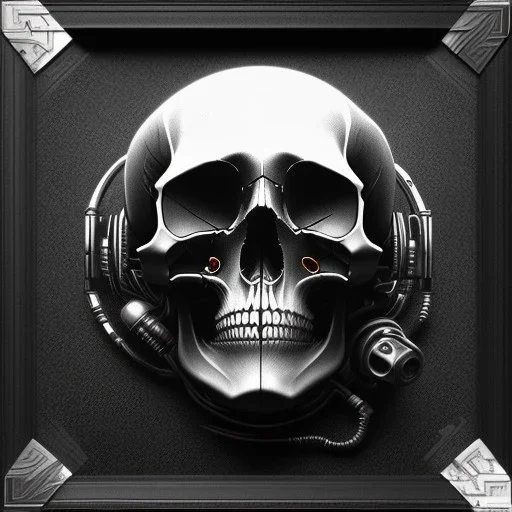 cyberpunk style ink ball skull picture in detailed frame, big black eyes, unreal engine 5, 8k resolution, photorealistic, ultra detailed, frame extreme accurate