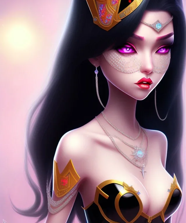 evil princess diamonds black hair full image