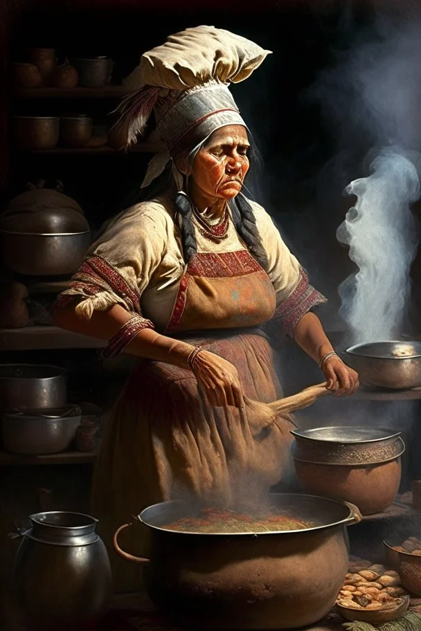 a cook chief from victiorian times woman coocking