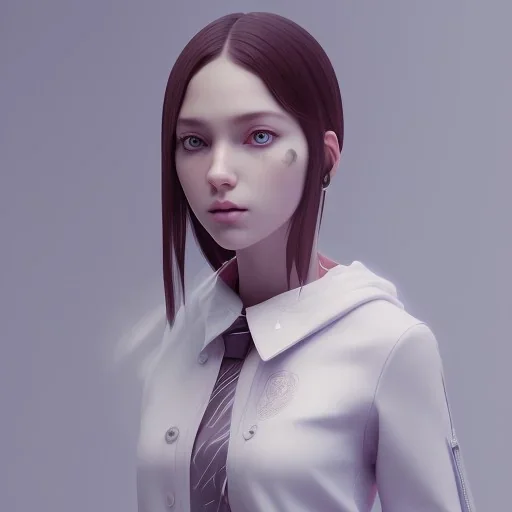 female student studying by the window, anime style,perfect face, cool face, ultra detail, unreal engine 5, cinema4d, sun light, studio lighting --ar 1:1 --v 4