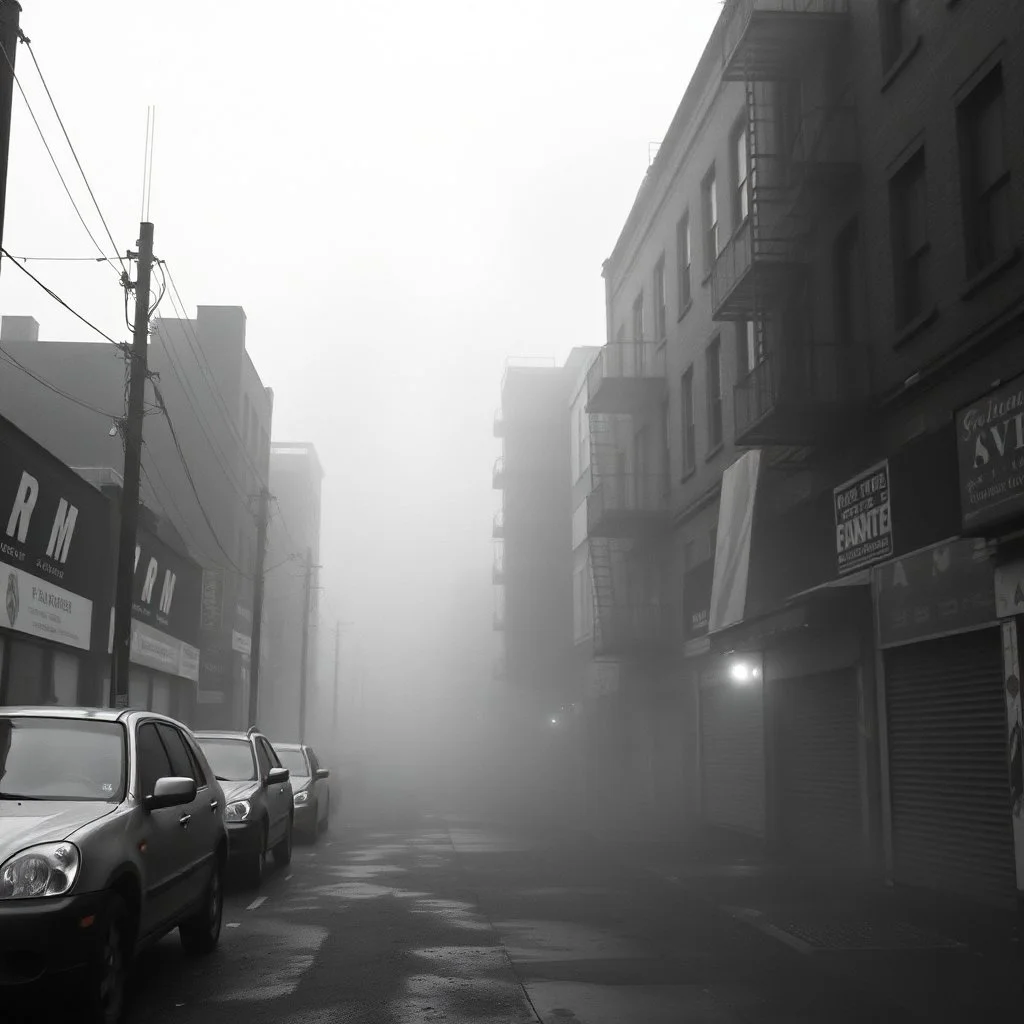 dirty back streets ghettoblaster abstract particles waves length sonic capacity black and white cube