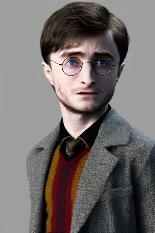 Young Daniel Radcliffe wearing Harry potter, without beard, particles, fog, smoke, octane render, render, 4k, vray, 3dmax, realistic