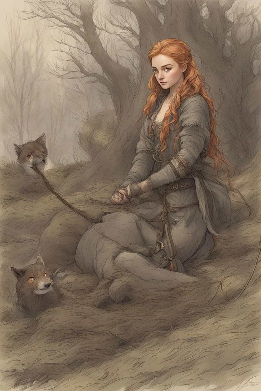 [Sophie Turner] Captain Turner had selected this spot well, ascendng nimbly through the braches with the night's rewards bundled on her back. Lashing the nexu's thick pelt into a hammock kept her off the damp ground. Its supple fur would stave off the deepening chill when the fire died. Below, the carcass was well concealed should any scavengers come sniffing. But up here she was safely isolated, with a panoramic view of the surrounding forest. Between the crackling firepit and her stormtrooper'