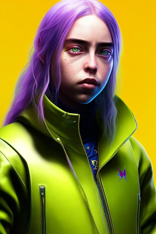 Billie Eilish, cyberpunk2077, booty, photorealistic