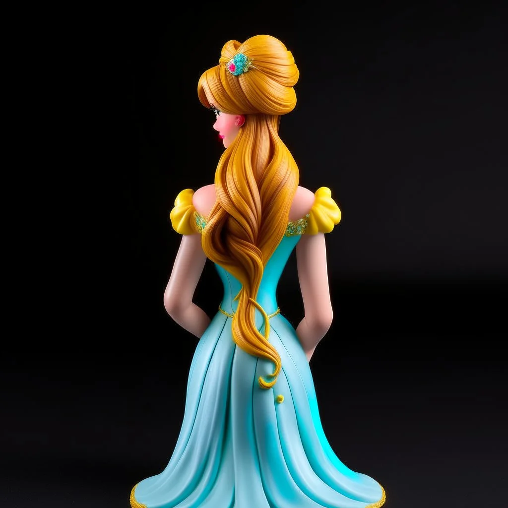 disney princess lora with sculpted hair back view