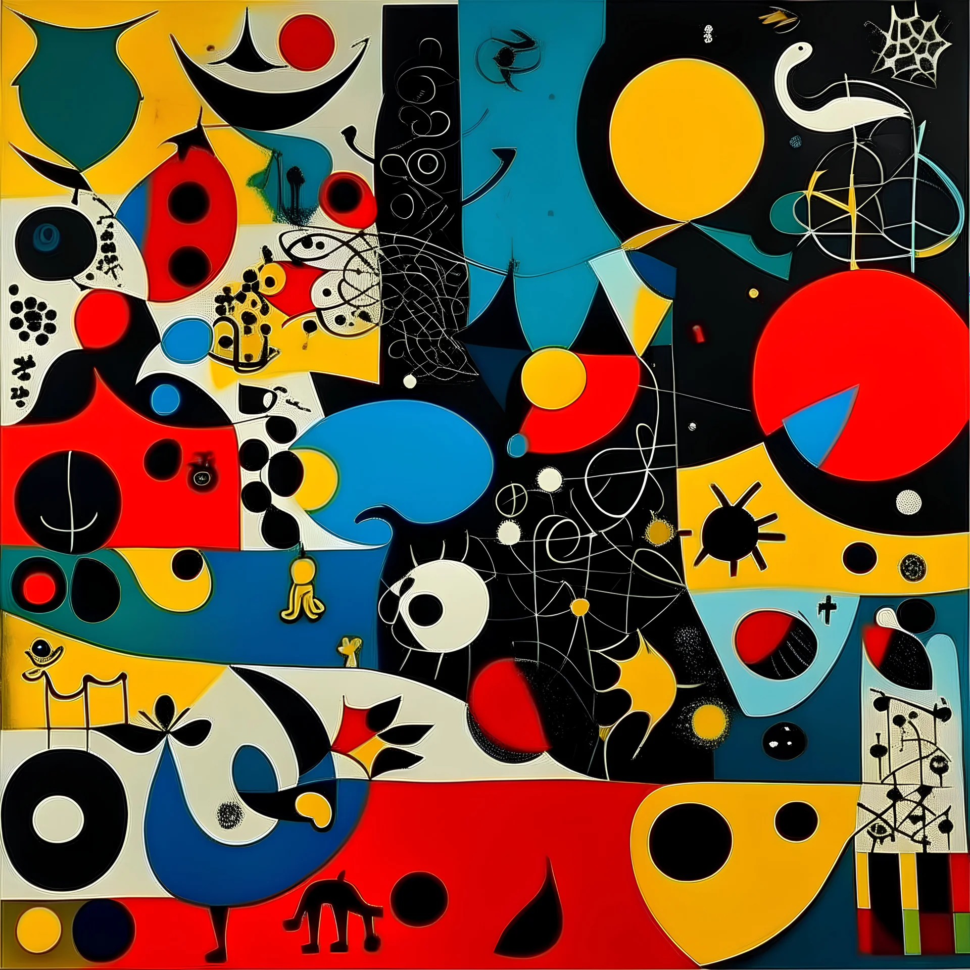 curso de ingles virtual al estilo de Joan Miró