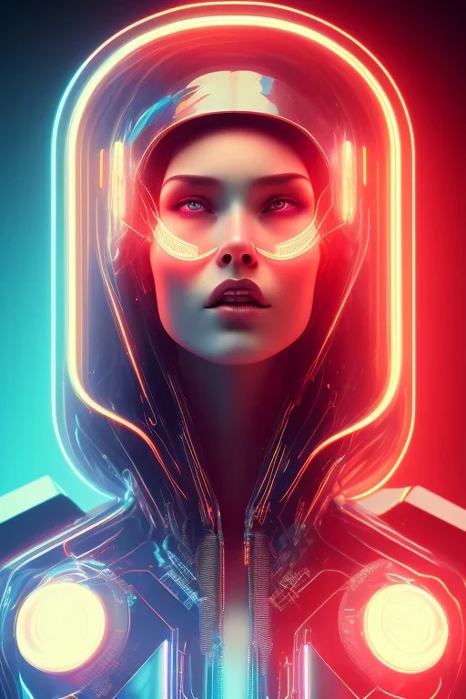 cyberpunk, head, women, portrai, tron