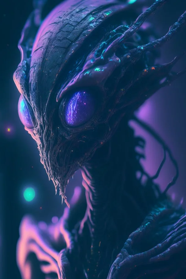 Glitch alien,8k resolution, high-quality, fine-detail, muted colors,intricate, digital art, detailed matte, volumetric lighting, illustration, octane render