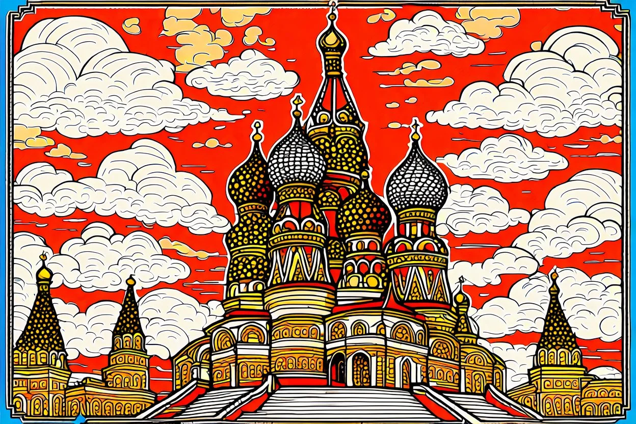 parallax clouds and sky background inspired old russian culture