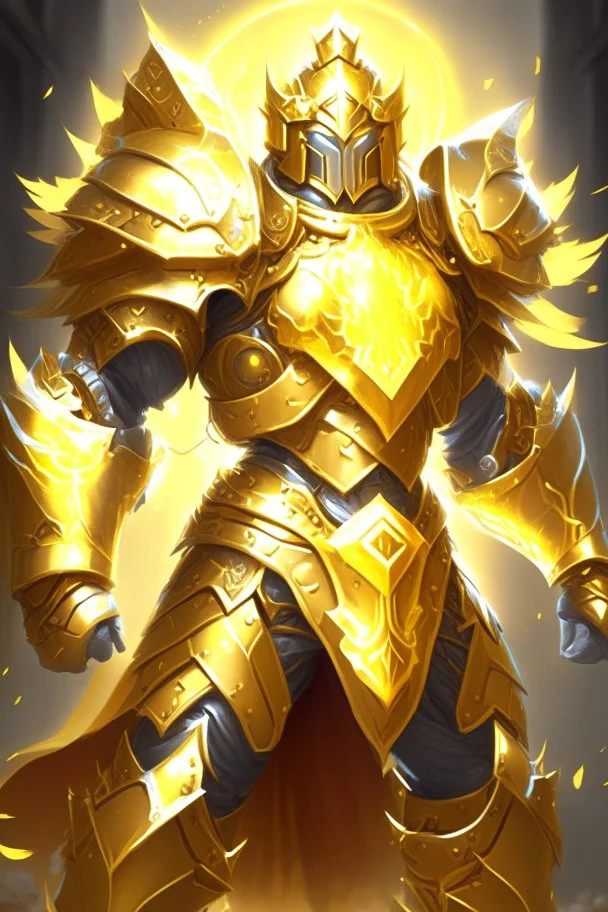 medival paladin golden energy monster