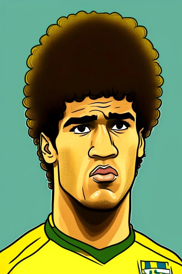 Marcos do Nascimento Teixeira Brazilian football player cartoon 2d