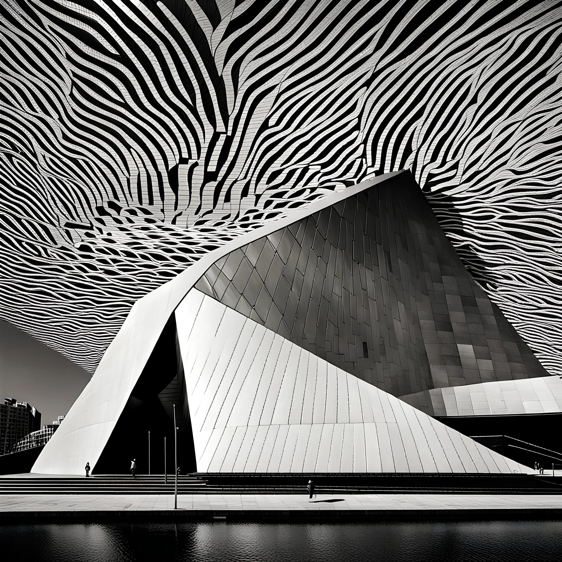 museum bilbao pictogramme noir et blanc