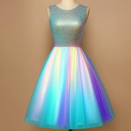 Glittery rainbow dress