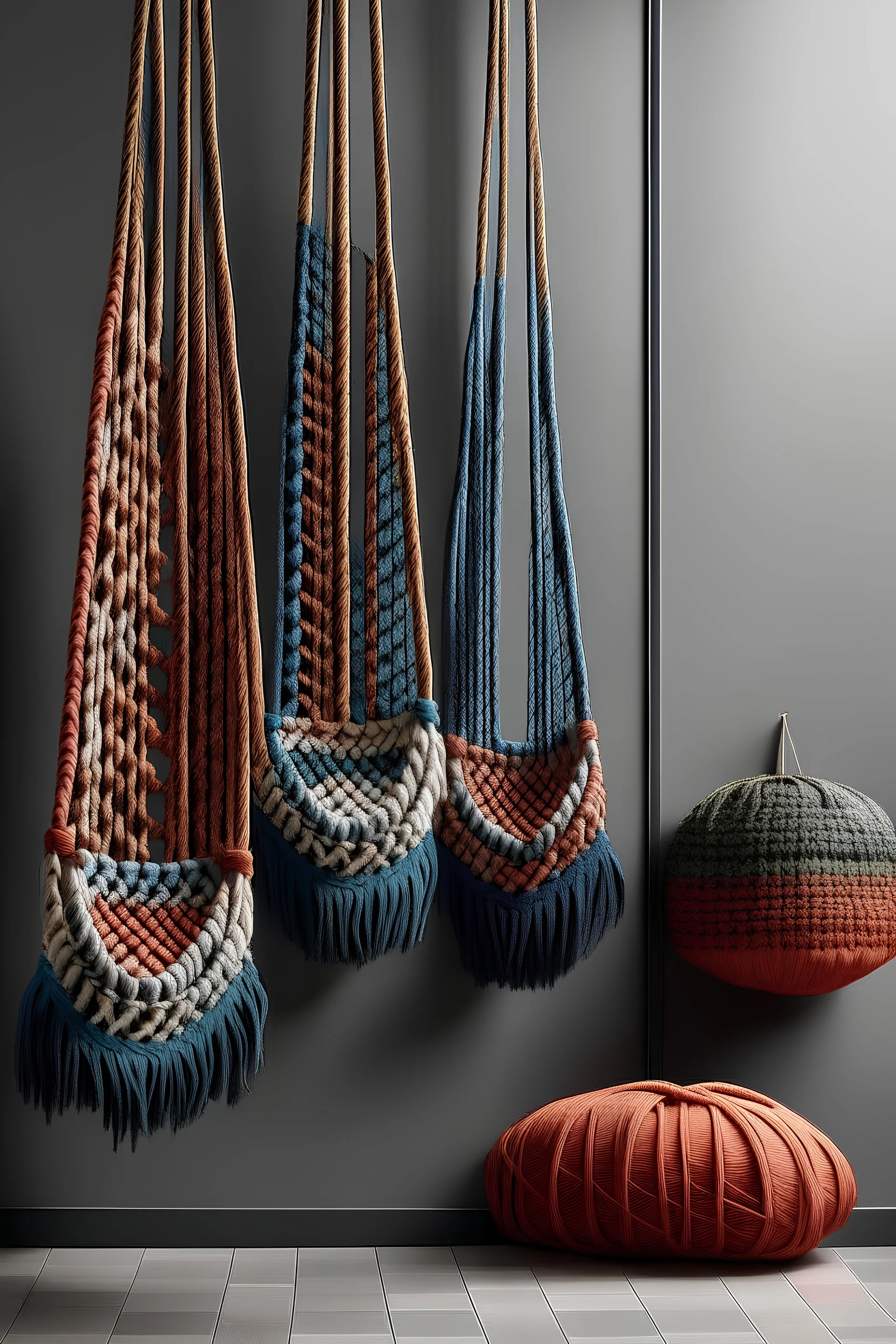 innovative design of a woven hanging inspired by Egyptian folklore with popular colour