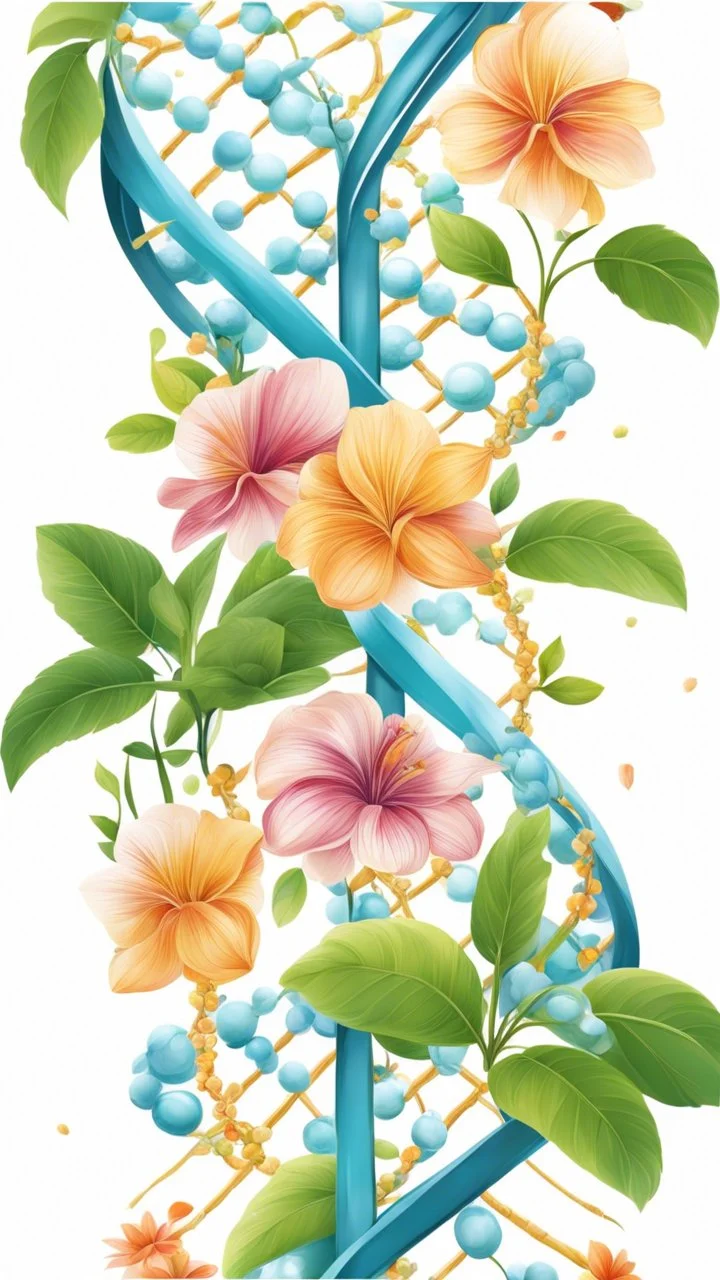 Color Logo DNA around it plants, white background, intricate details, highly detailed, high details, detailed portrait, masterpiece,ultra detailed, ultra quality