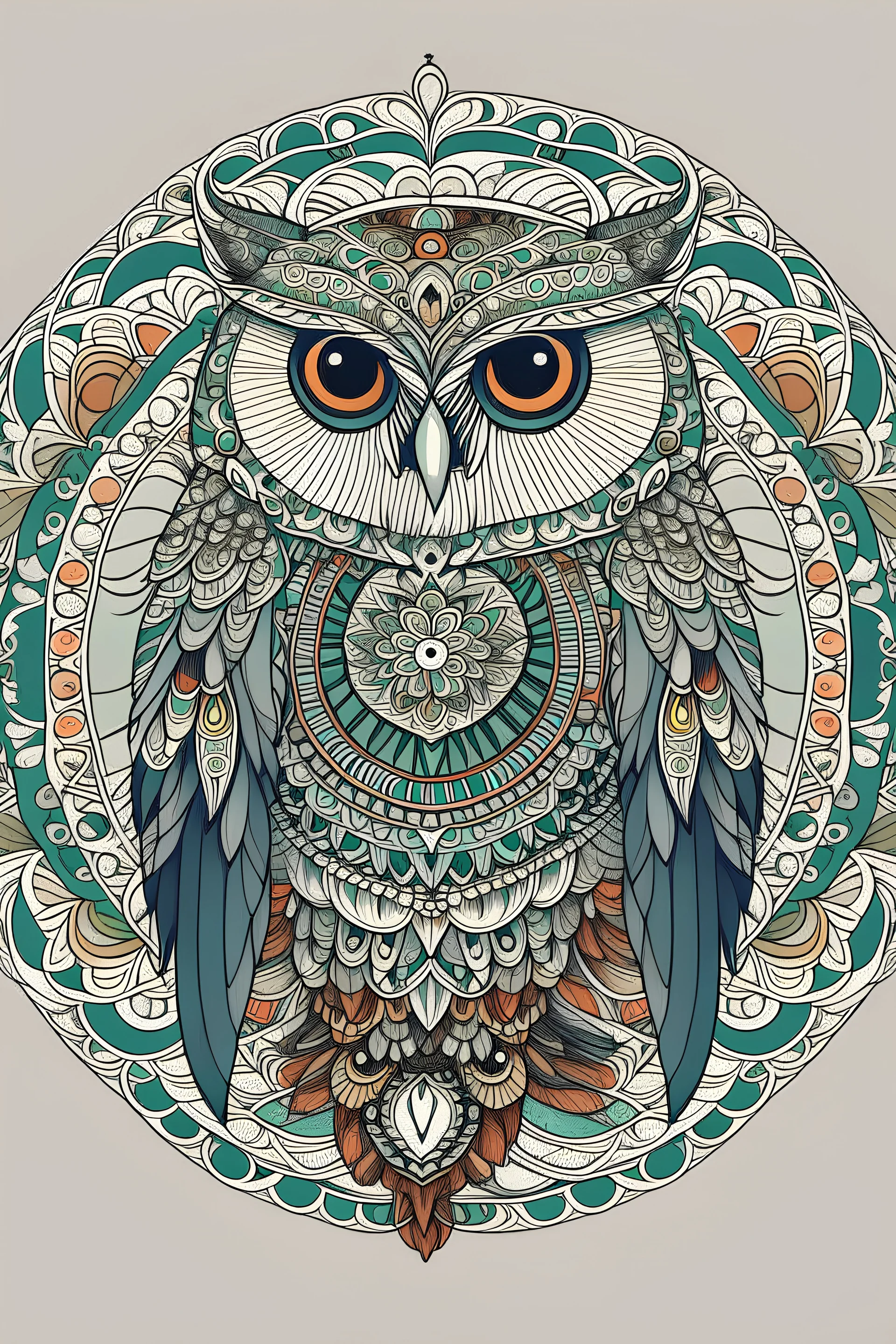 A mandala with owl