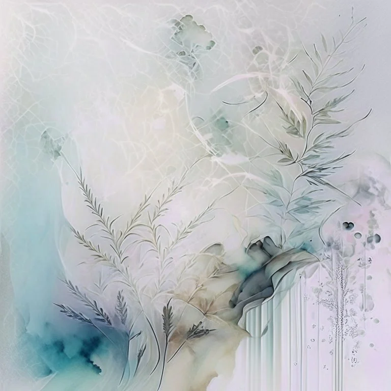 Design an artwork that showcases the pleasure and relaxation derived from indulging in hash and weed, using elements like soft textures, hazy atmospheres, and gentle curves to evoke a sense of tranquility and bliss. watercolour