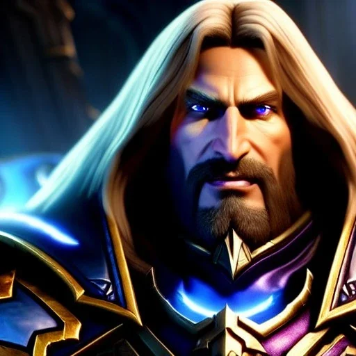 Ultra detailed fullbody Portrait in oil on canvas of heroes of the storm -Arthas,extremely detailed digital painting,ultrarealistic skin,intense stare, extremely detailed face, crystal clear eyes, mystical colors ,perfectly centered image, perfect composition, rim light, beautiful lighting,masterpiece ,8k, stunning scene, raytracing, anatomically correct, in the style of Ohrai Noriyoshi and robert e howard and Steve Jung and Wizyakuza and Simon Bisley and uncannyknack.