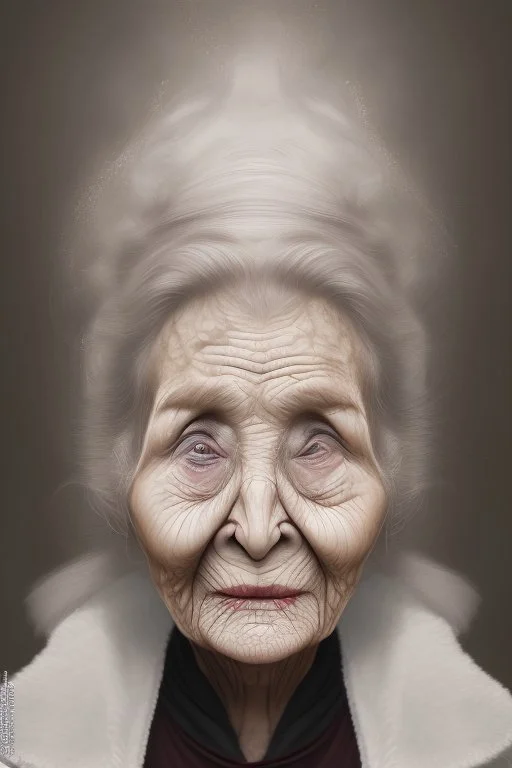 Old woman who had too many facelifts