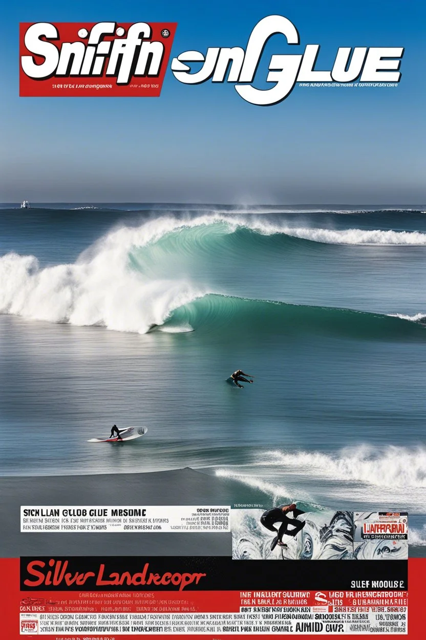 SNIFFIN’ GLUE magazine high res PHOTO COVER by Gary Godel: special Landifornia at Hossegor-Capbreton, guest star: the Silver Surfer