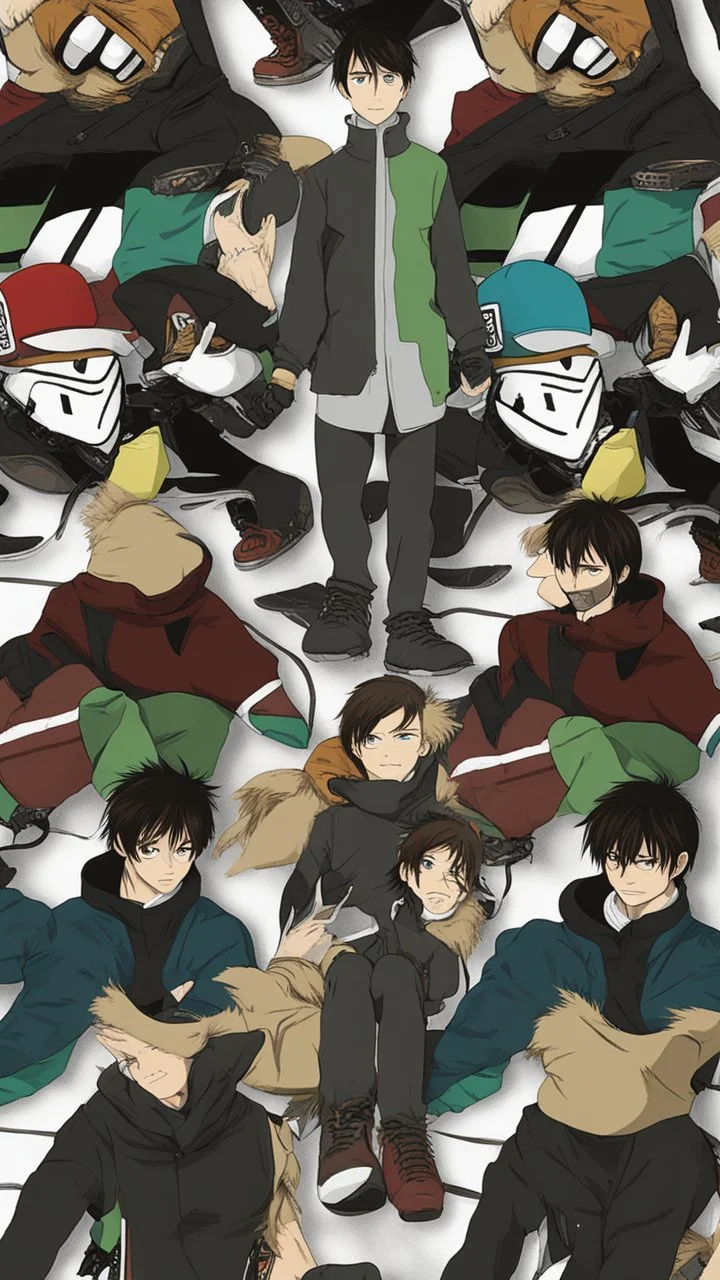 Eren Yeager pattern for snowboard