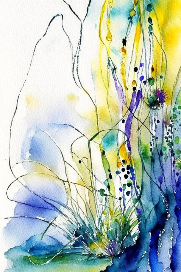 English country garden in the style of jean Haines artist