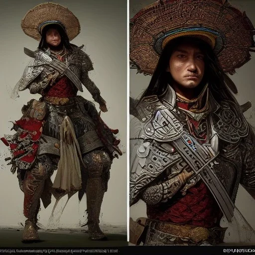 Insanely detailed photograph of an “portrait of an D&D Echo Knight wearing a charro”, intricate embroidered cowboy hat, stern clear face and hyperdetailed painting by Ismail Inceoglu Huang Guangjian and Dan Witz CGSociety ZBrush Central fantasy art album cover art,8K, hdr, epic, mysterious, ominous, hands focused on a glowing D20, jewelry, motivated