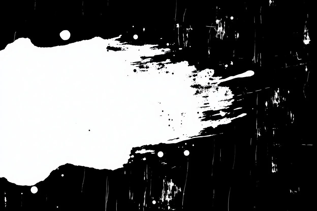 an inky blob on a scratched up texture, white on black vector