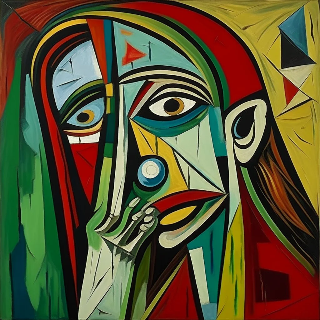 picasso huilende vrouw abstract schilderrij