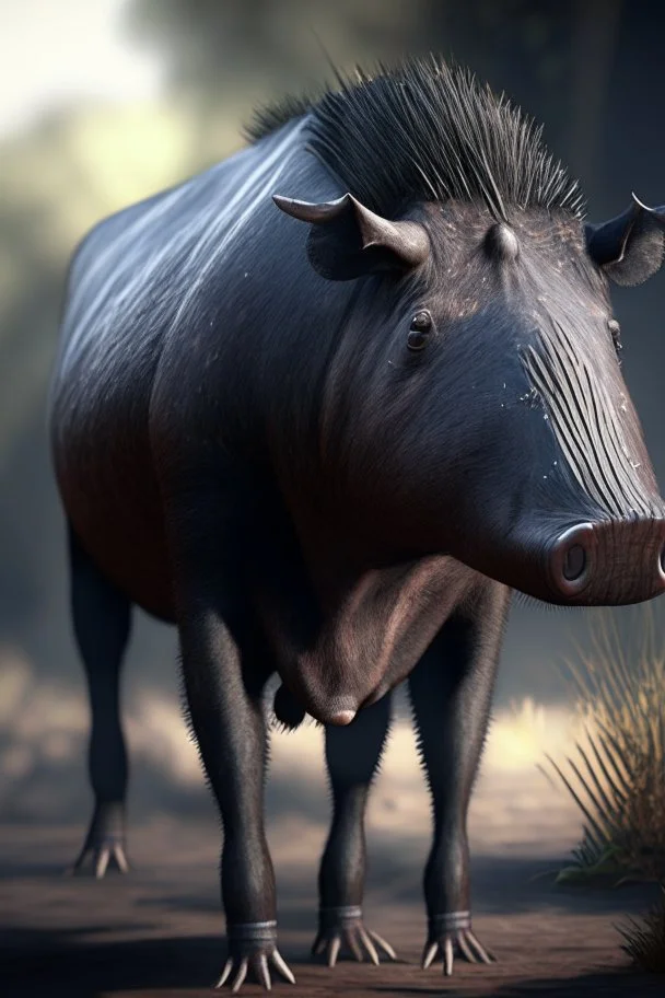 peccary ox tapir,concept art, smooth, extremely sharp detail, finely tuned detail, ultra high definition, 8 k, unreal engine 5, ultra sharp focus