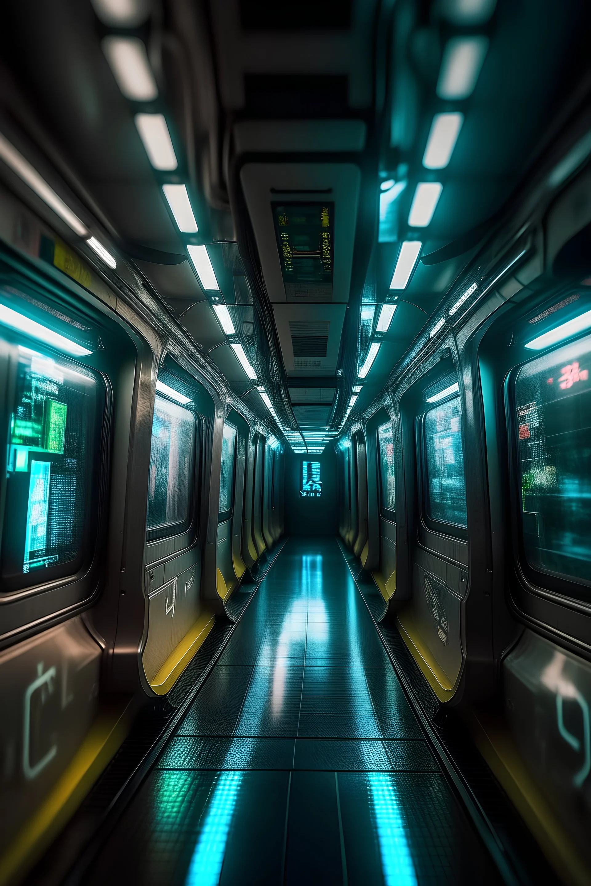 tokyo cyberpunk subway