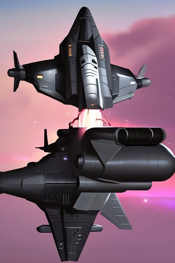 cargo-type spaceship in deep space