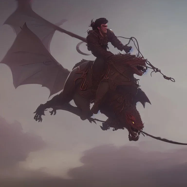 casey Neistat riding a dragon, photorealistic, by Greg rutkowski