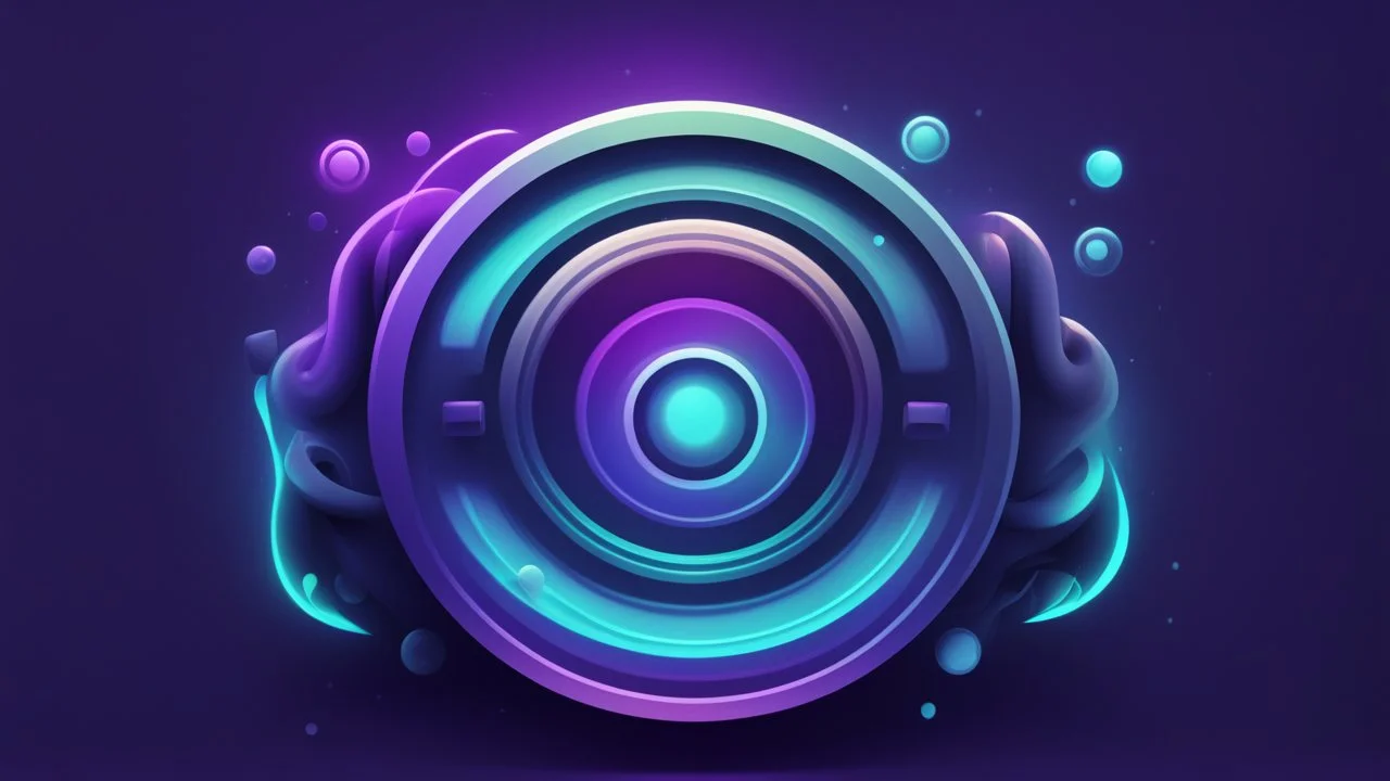 значок,звук, в стиле магии, холодные тона,