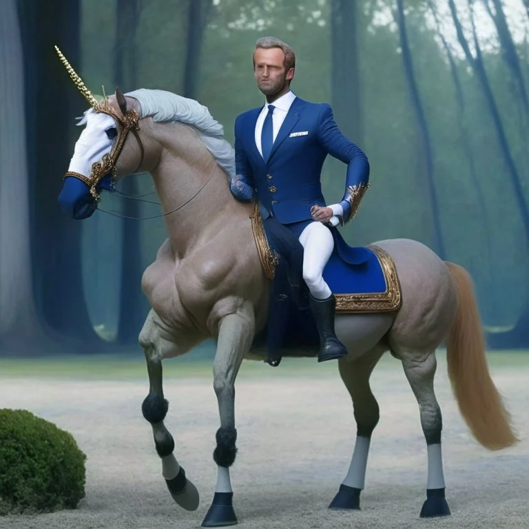 President Macron as a centaur