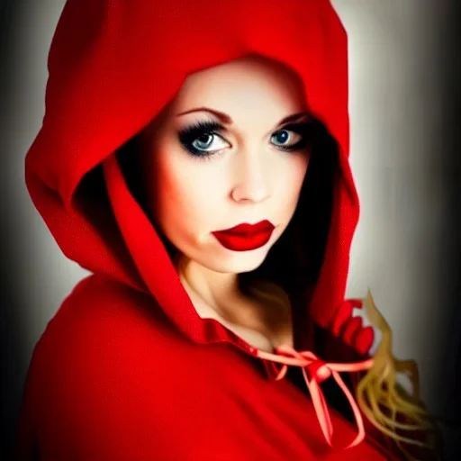 sultry, big buxomed red riding hood