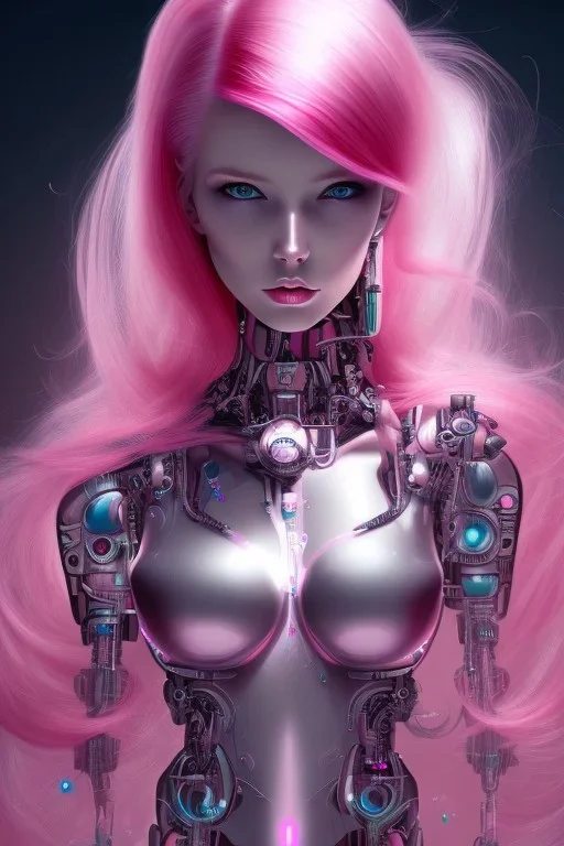 cyborg, pink hair, sexy, perfekt, real, dream