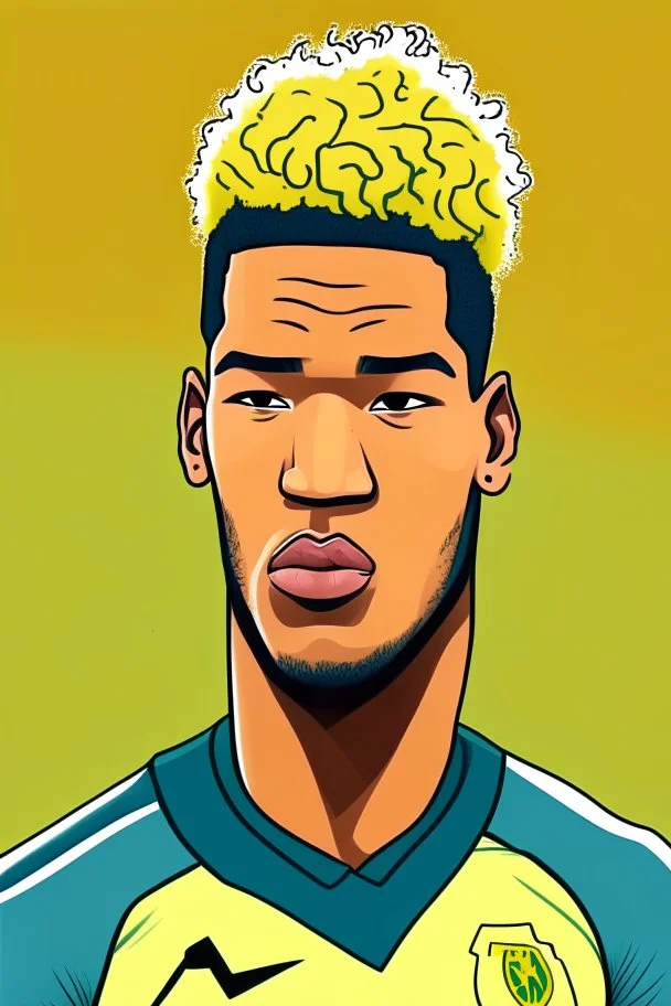 Joelinton Cassio de Lira Brazilian football player ,cartoon 2d