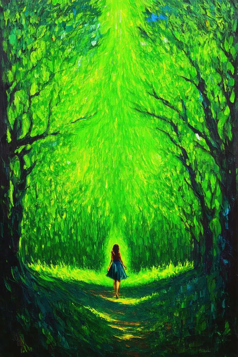 limerance; surrealistic modern art; forest palette