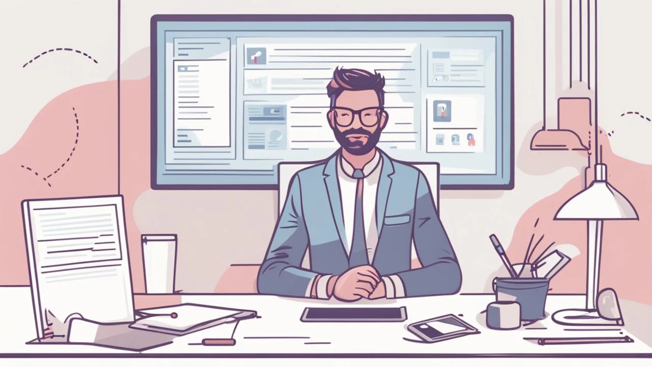 The image for the article embodies the concept of building a personal brand and achieving success in the digital world. The frame exudes a sense of professionalism, featuring an individual dressed in stylish attire seated in front of a computer screen, reflecting dedication and professionalism in the digital workspace. On the other side of the screen, there are icons and logos of popular social media platforms such as Facebook, Twitter, and Instagram, indicating personal reliance on these platfo