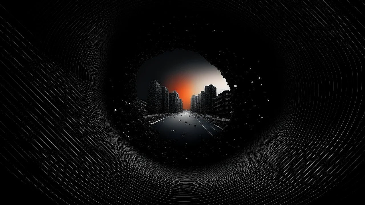 A black hole in the middle of a city, sucking everything inside it