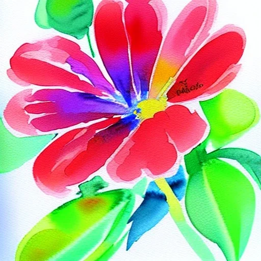 water color flower painting