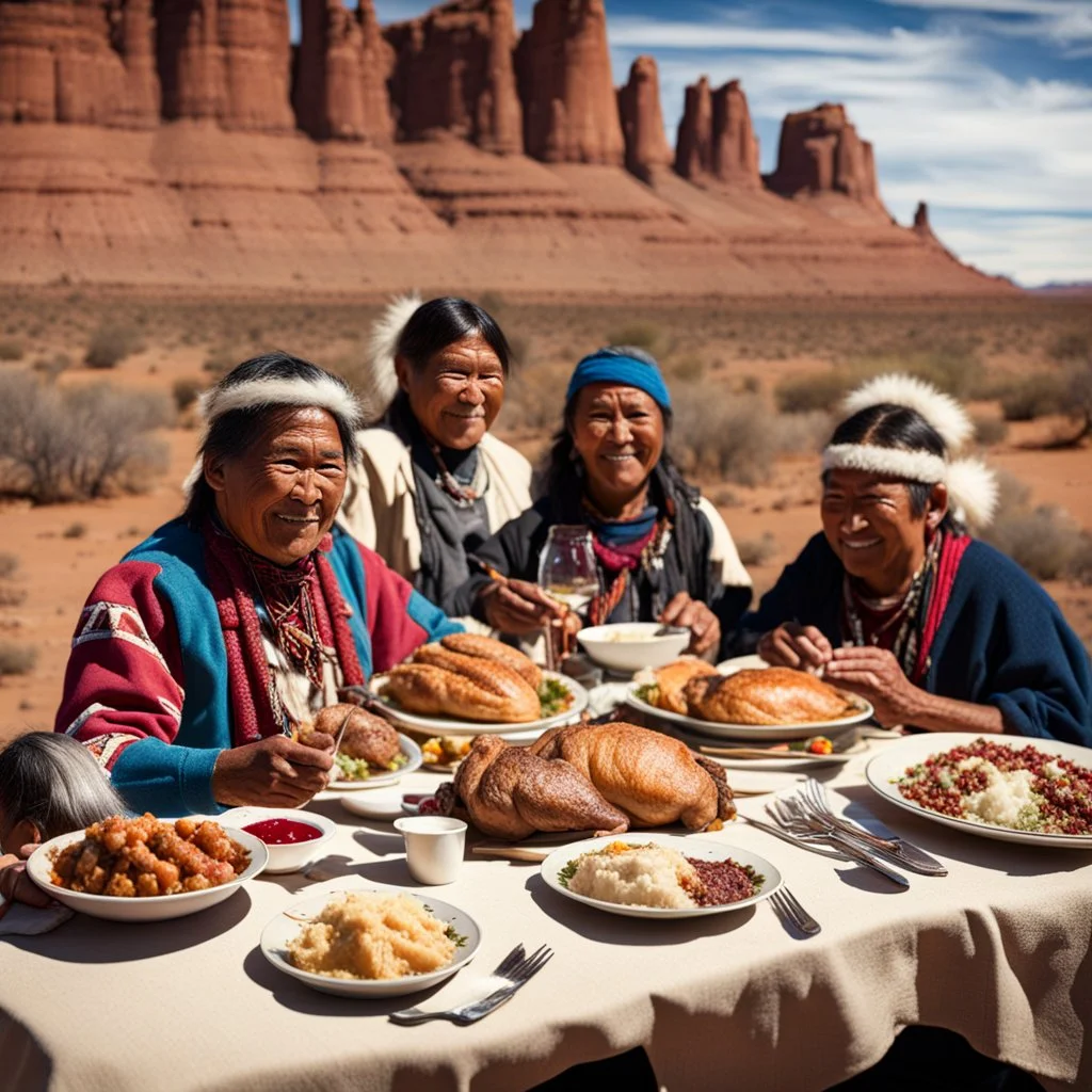 Thanksgiving dinner among the Navajo